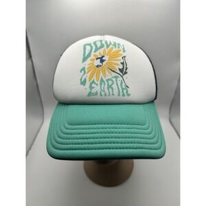 O'Niell Summers Trucker Hat Black White Turquoise Adjustable